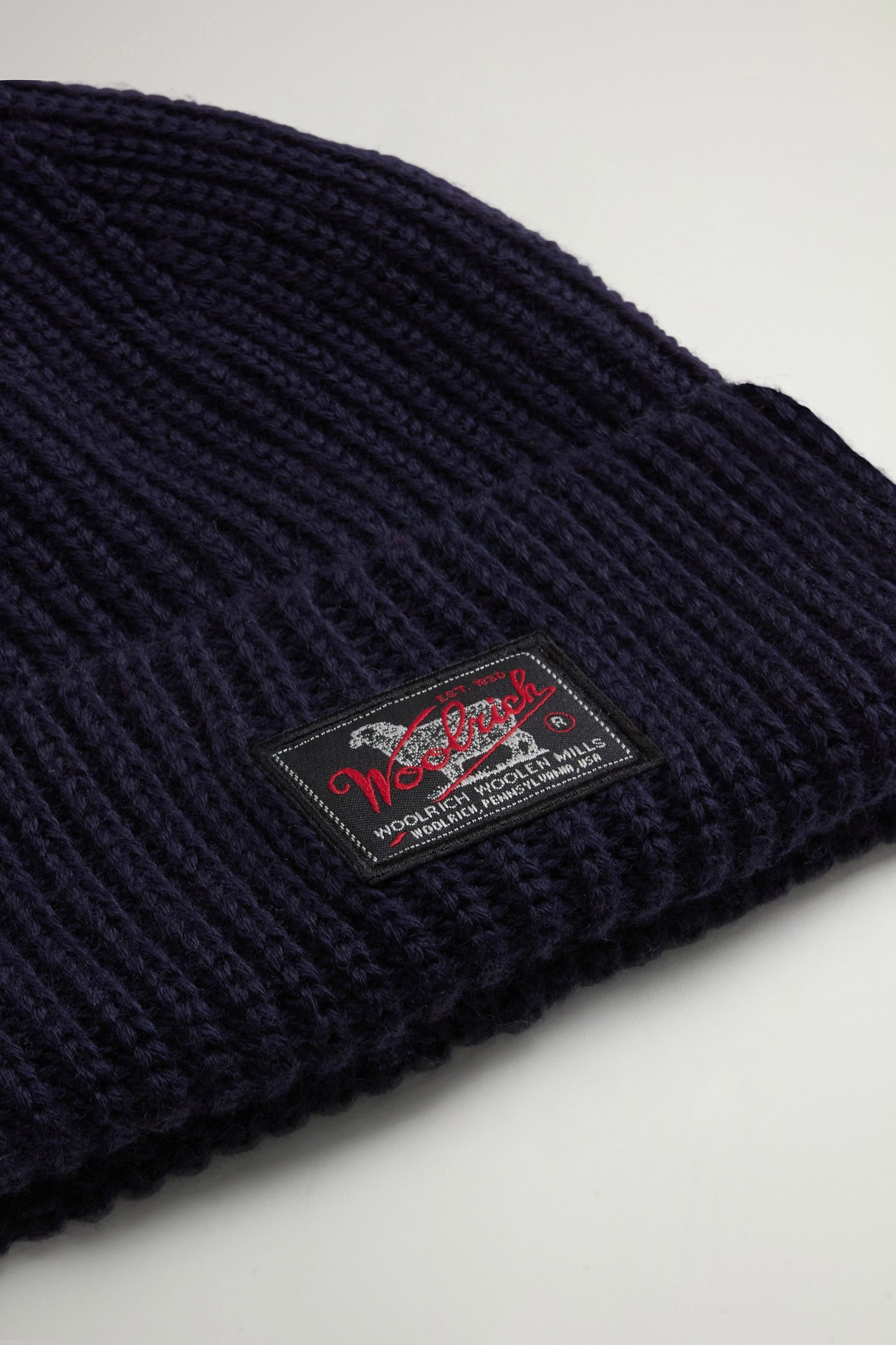 WM PATCH BEANIE Blue photo 4 | Woolrich
