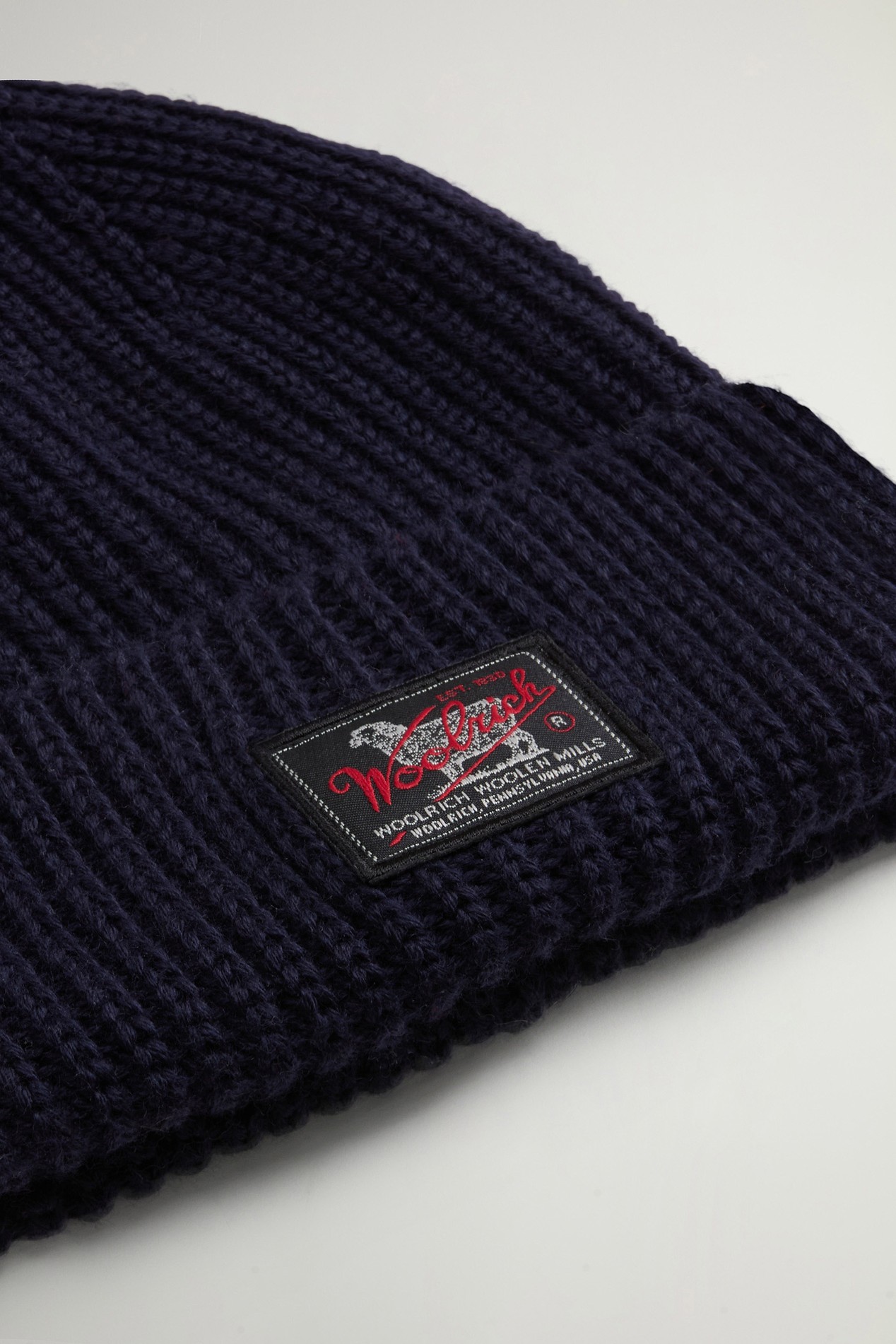 WM PATCH BEANIE Blue photo 4 | Woolrich