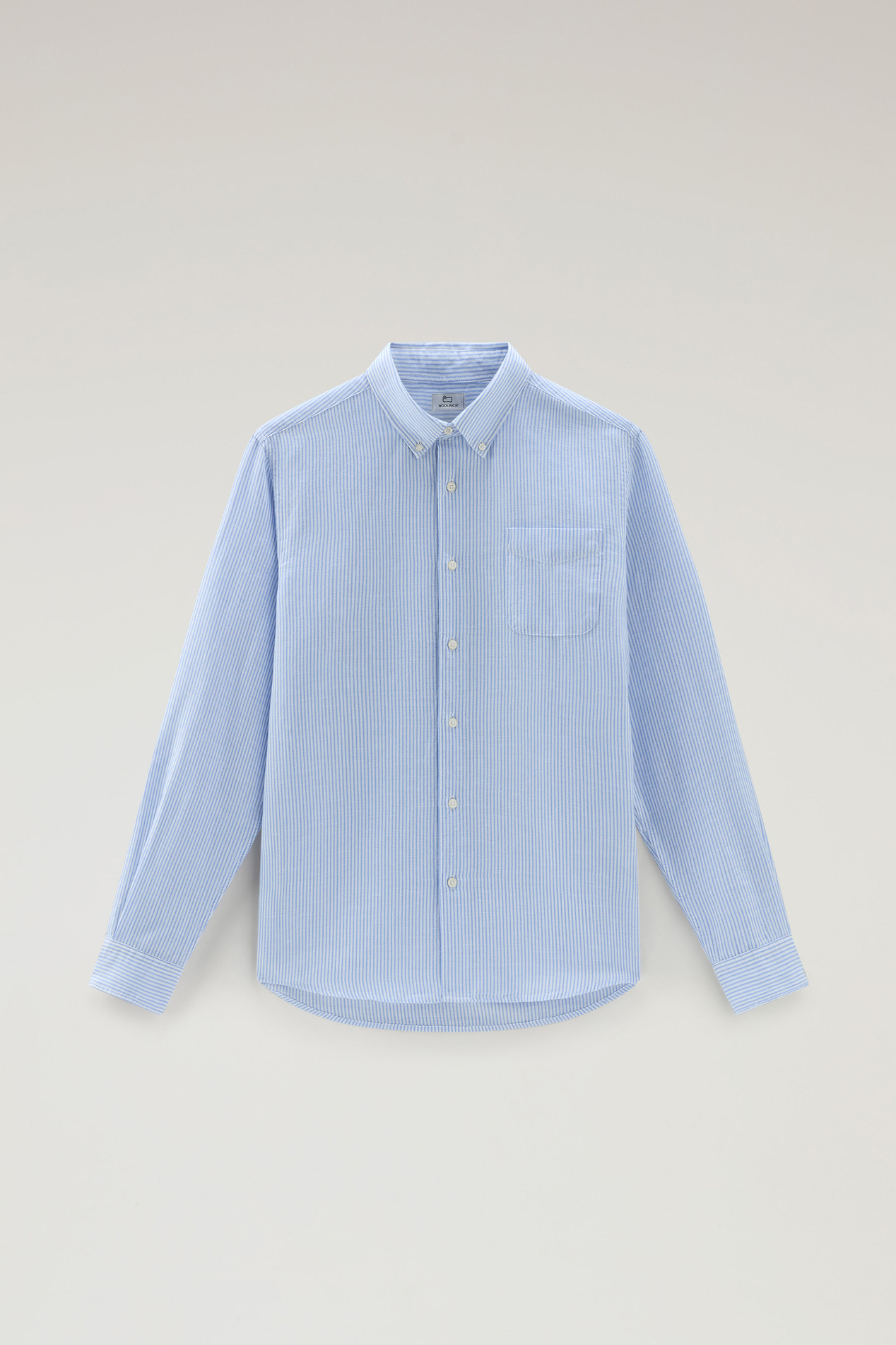 Striped Shirt in Cotton-Linen Blend Blue photo 1 | Woolrich