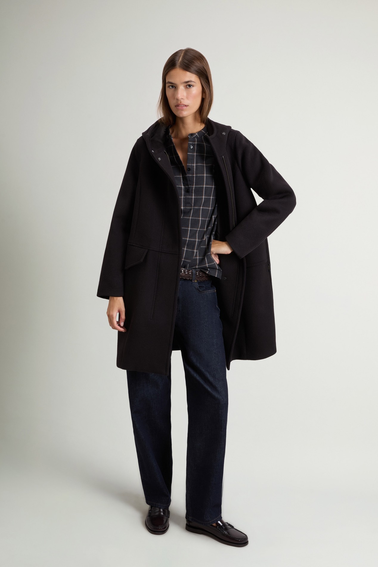 MELTON WOOL PARKA Schwarz photo 2 | Woolrich