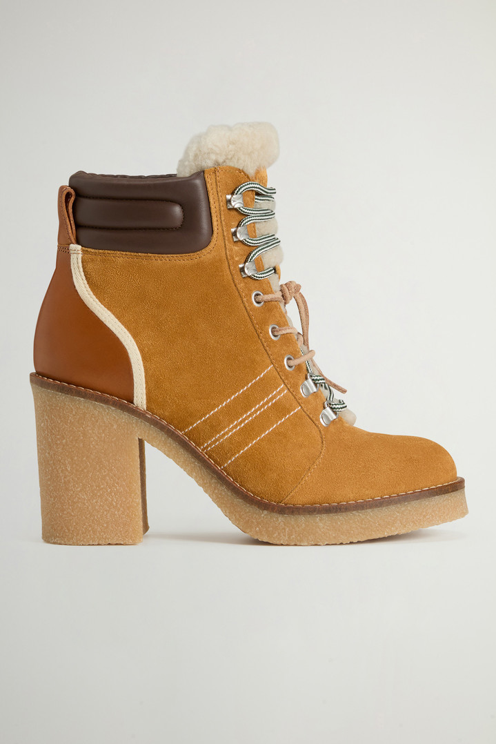 Landhill Ankle Boots in Suede and Cowhide Leather Beige photo 1 | Woolrich