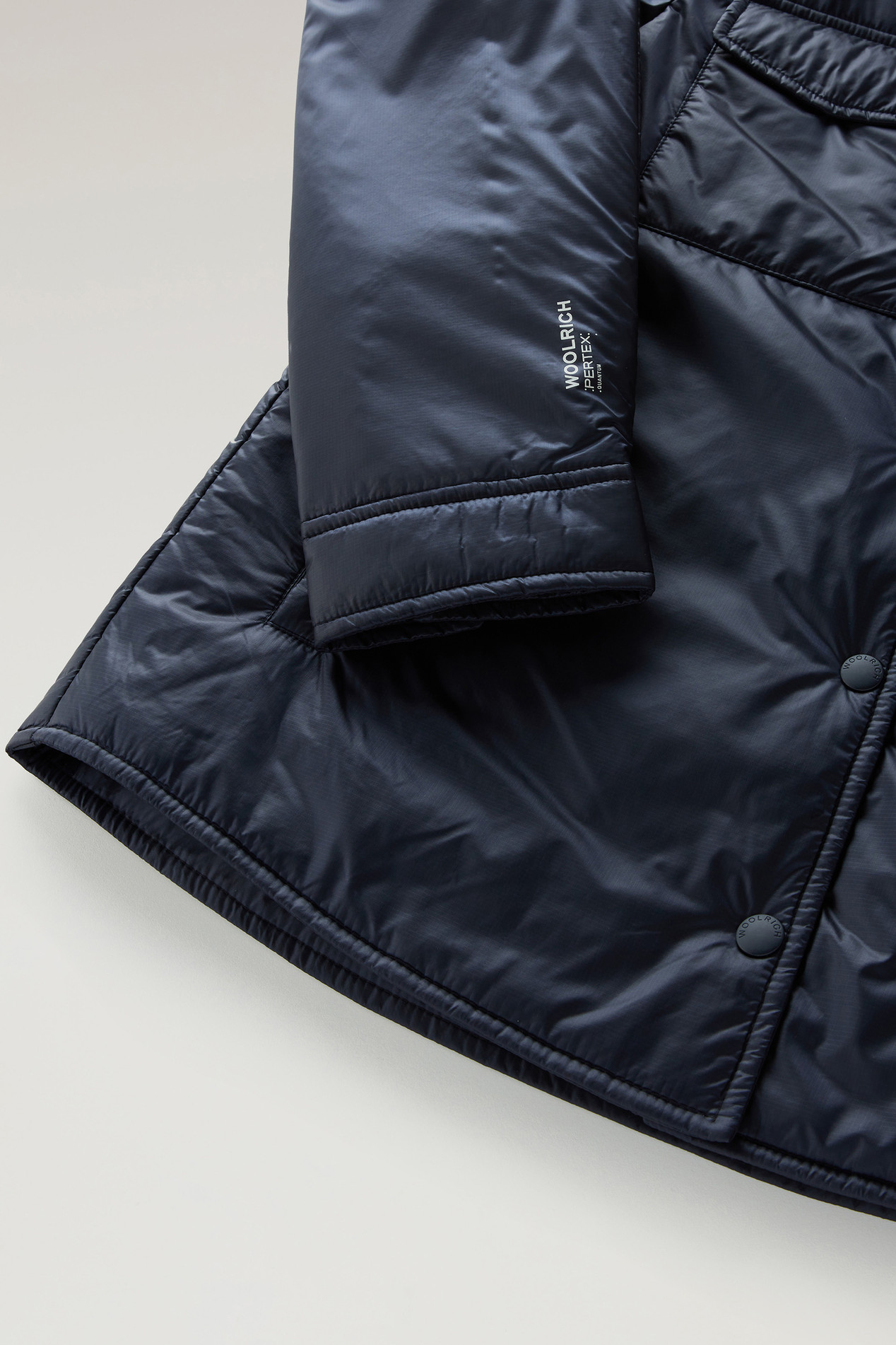 Padded Overshirt in Recycled Pertex Quantum Blue photo 3 | Woolrich