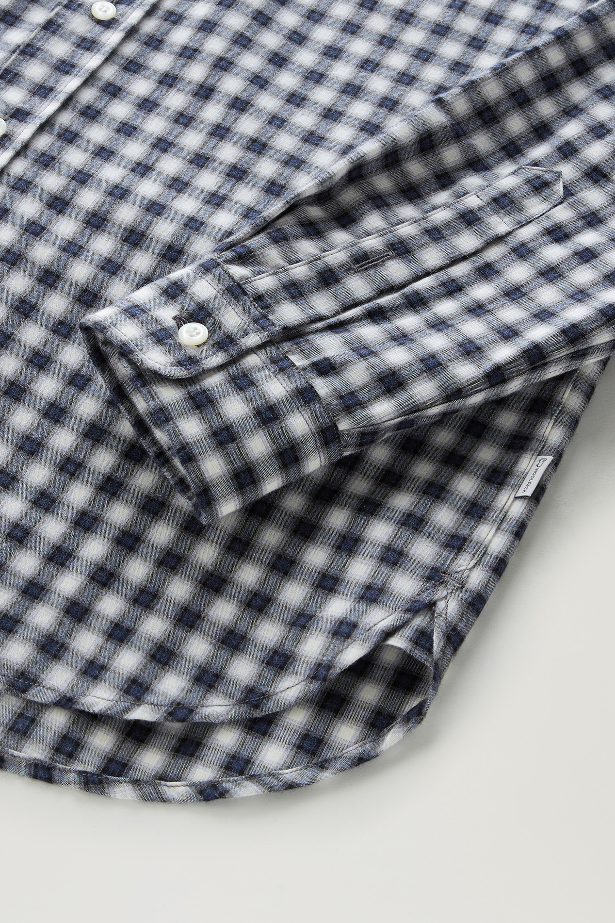 Pure Cotton Checked Shirt Blue photo 3 | Woolrich