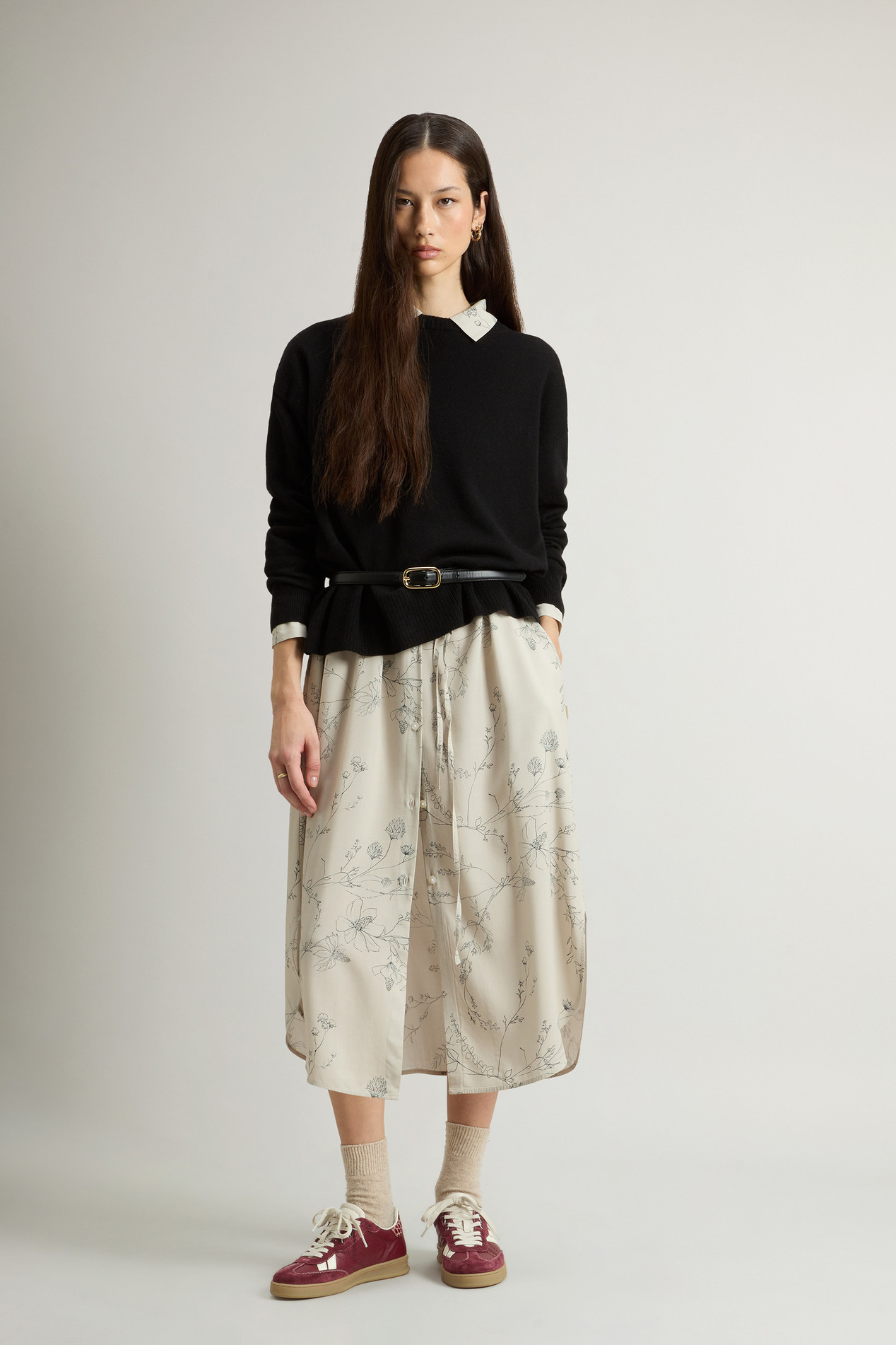 Jersey de cuello redondo en mezcla de lana virgen y cashmere Negro photo 2 | Woolrich