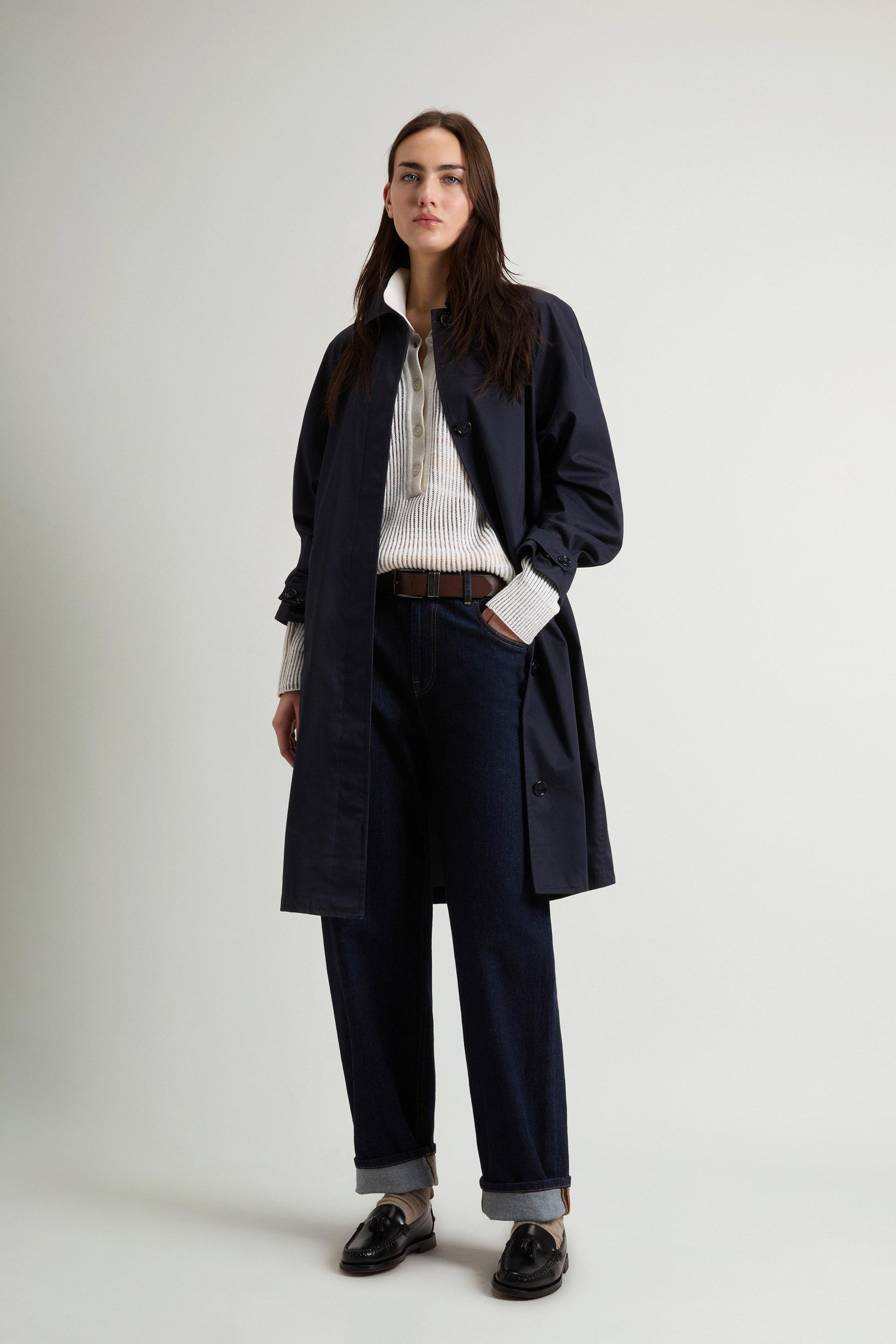 Trench Coat in Pure Cotton Blue photo 1 | Woolrich