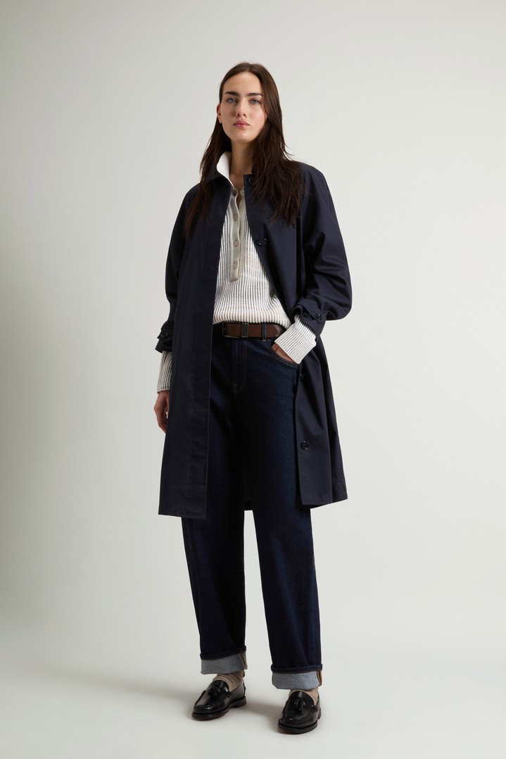 Trench Coat in Pure Cotton Blue photo 2 | Woolrich
