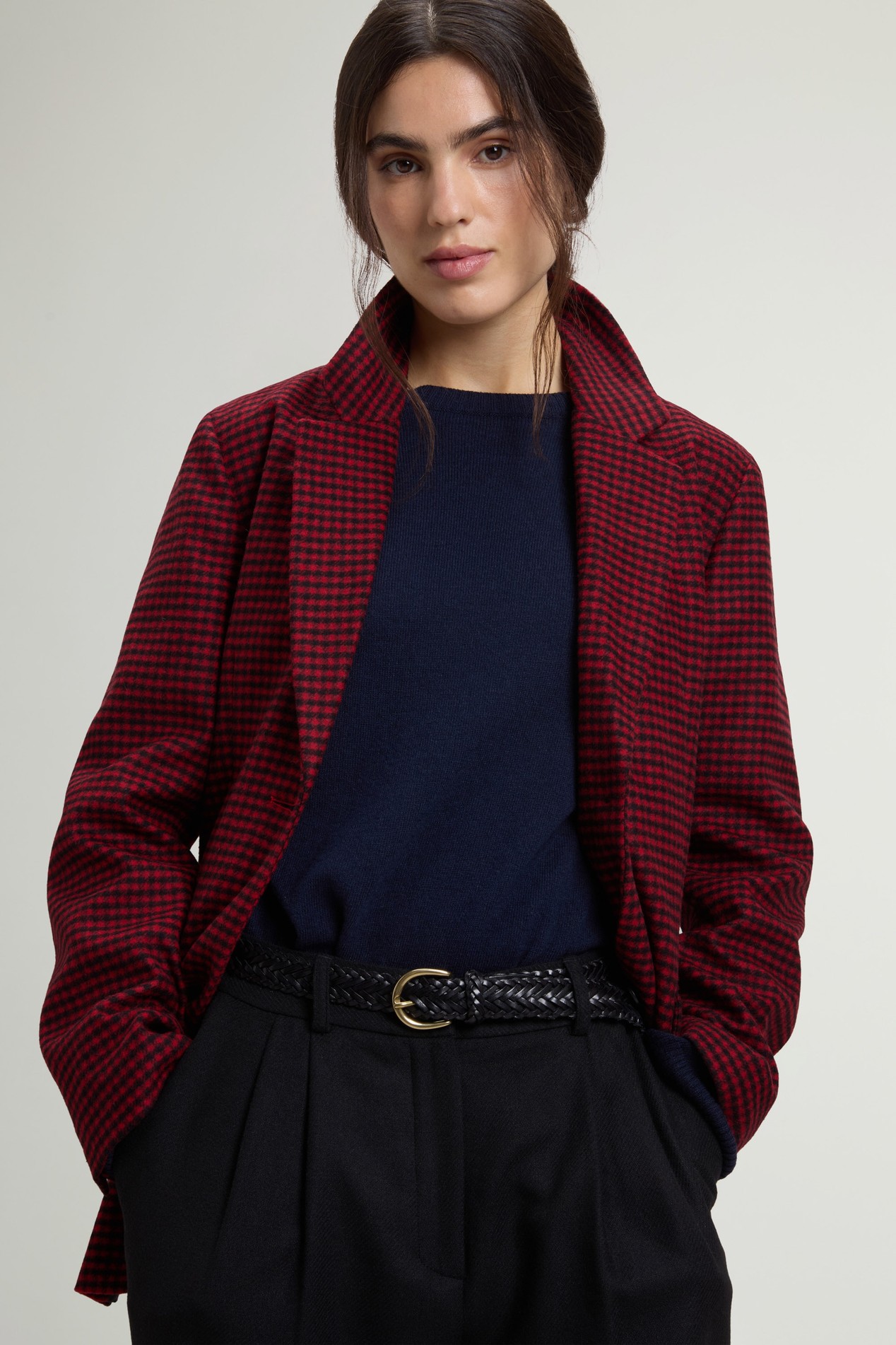 CHECK WOOL BLAZER Rot photo 4 | Woolrich
