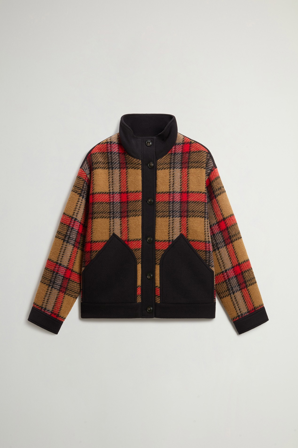 Checked Wool-Blend Gentry Overshirt Red photo 5 | Woolrich