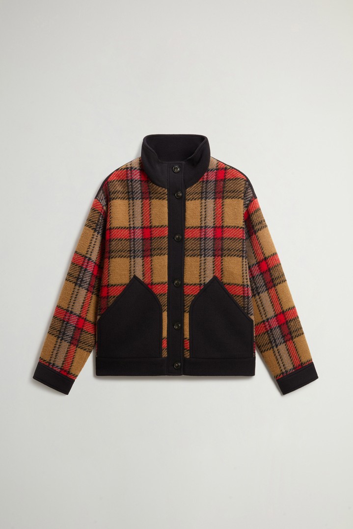 Checked Wool-Blend Gentry Overshirt Red photo 5 | Woolrich
