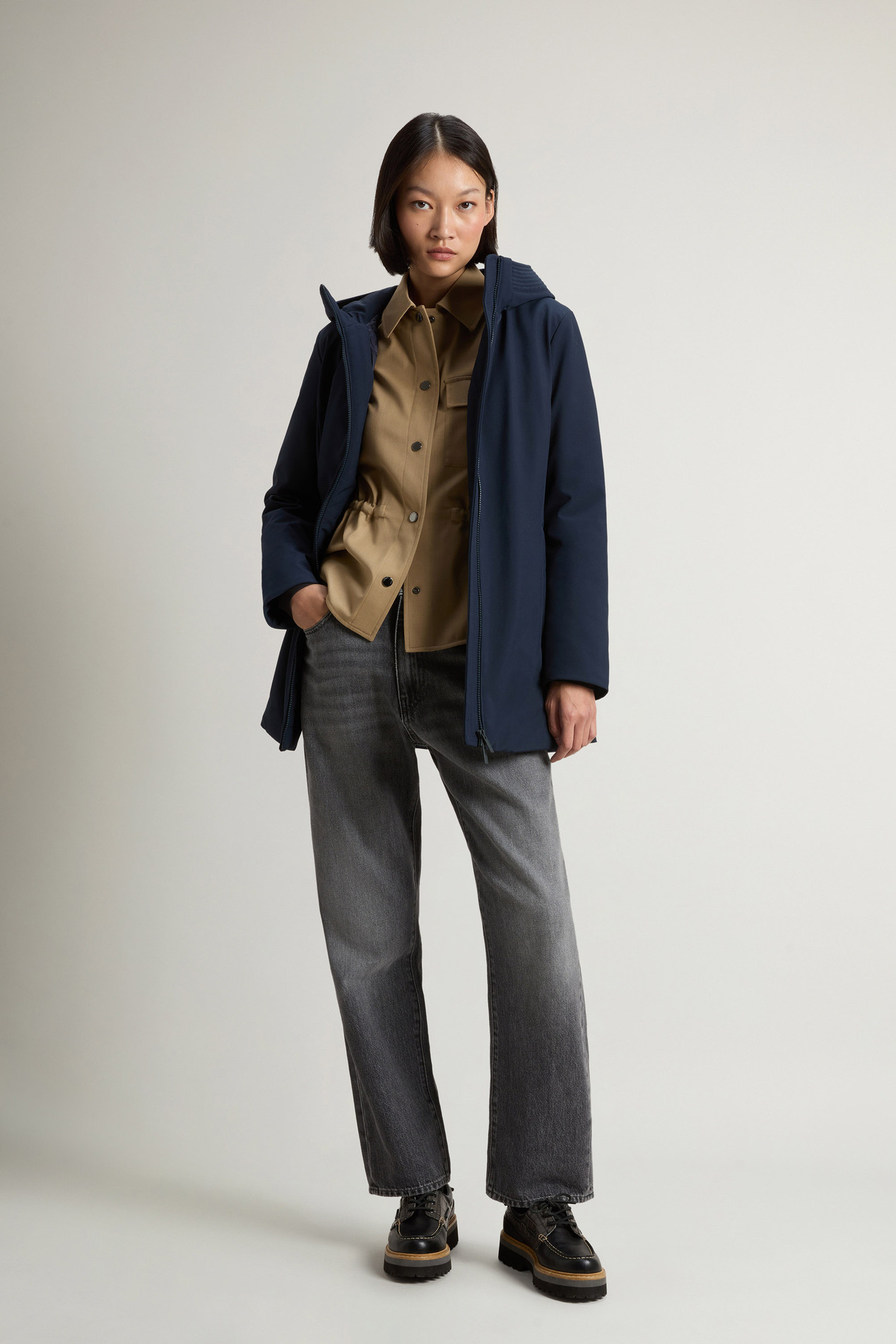 Firth Parka in Tech Softshell Blue photo 2 | Woolrich