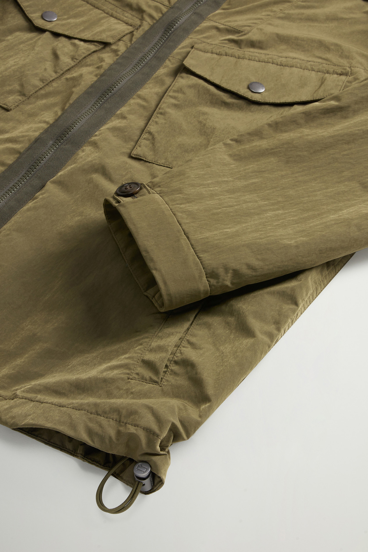 Hooded Nylon-Blend Jacket Green photo 8 | Woolrich