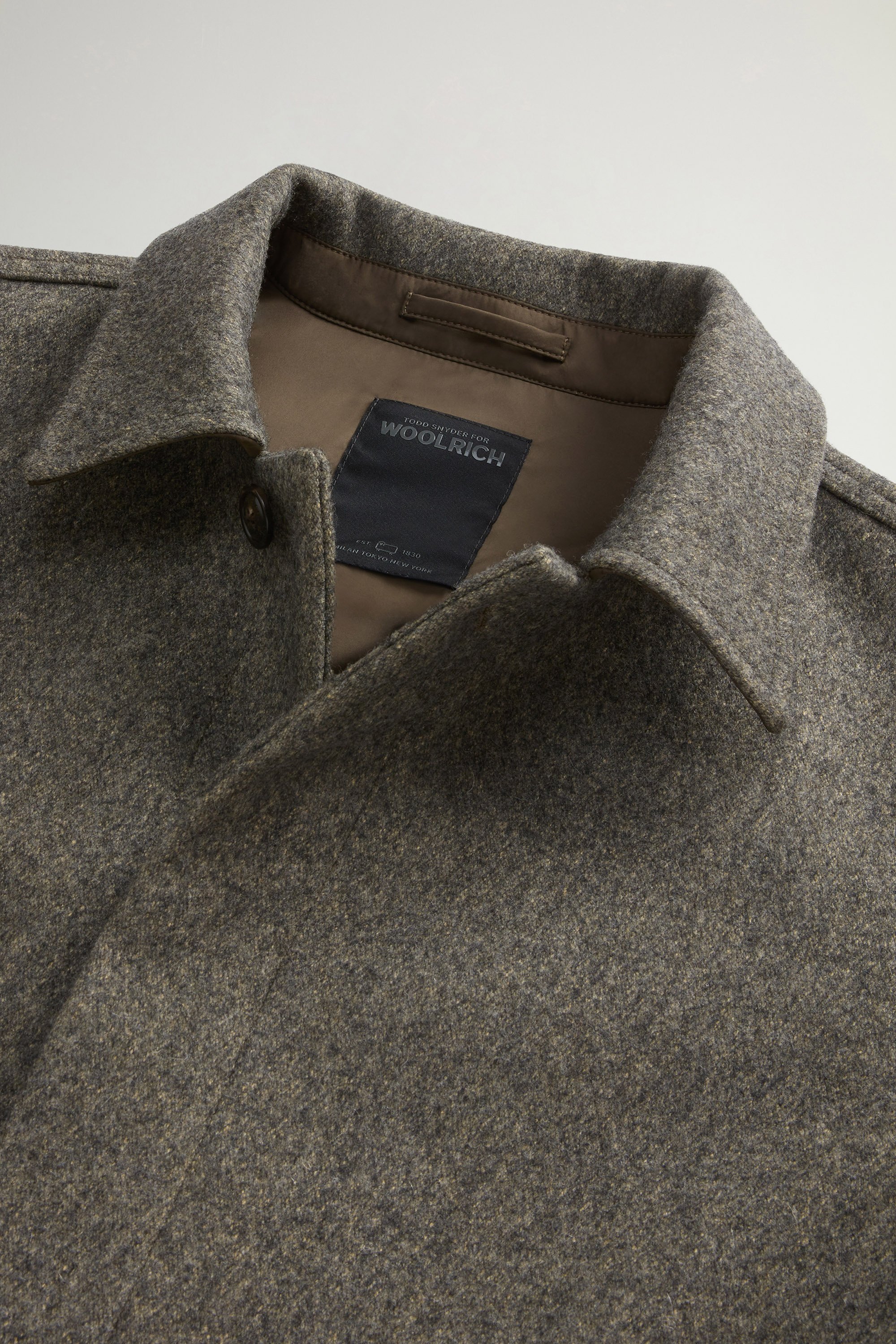 Overshirt aus italienischer Wolle und Baumwolle by Todd Snyder Grau photo 6 | Woolrich