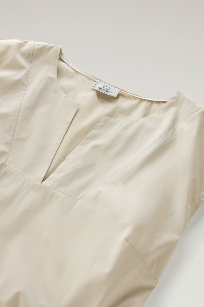 Short Dress in Pure Cotton Poplin Beige photo 2 | Woolrich