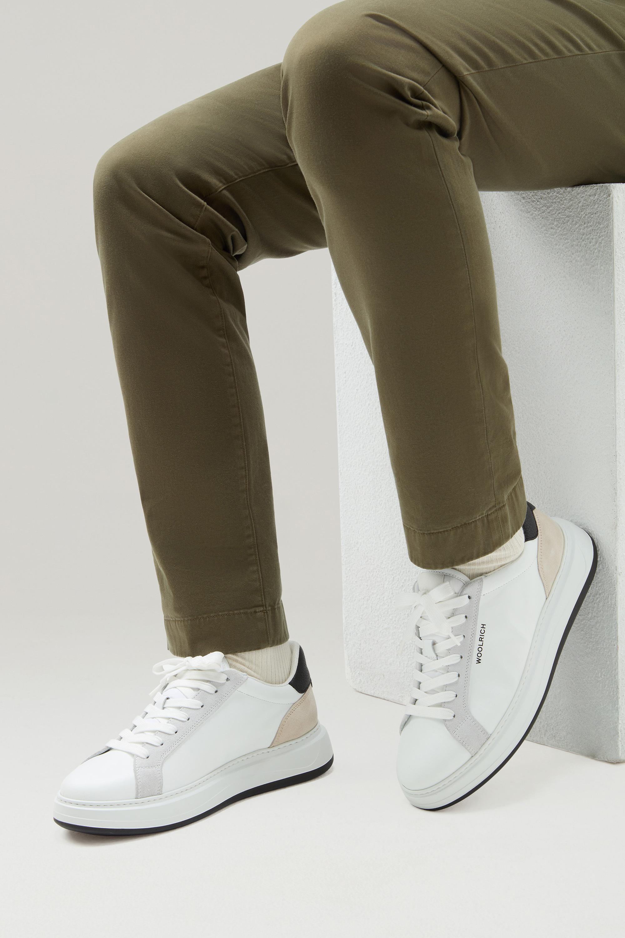 Sneakers Arrow in Leather with Suede Inserts Blue photo 6 | Woolrich