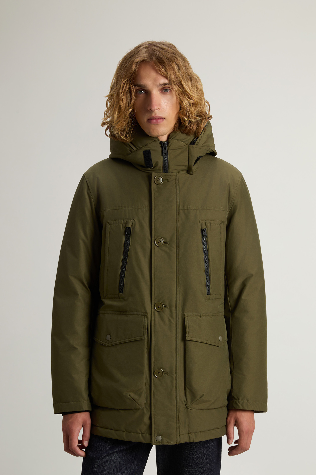 Arctic Parka Evolution in Ramar Cloth Green photo 1 | Woolrich