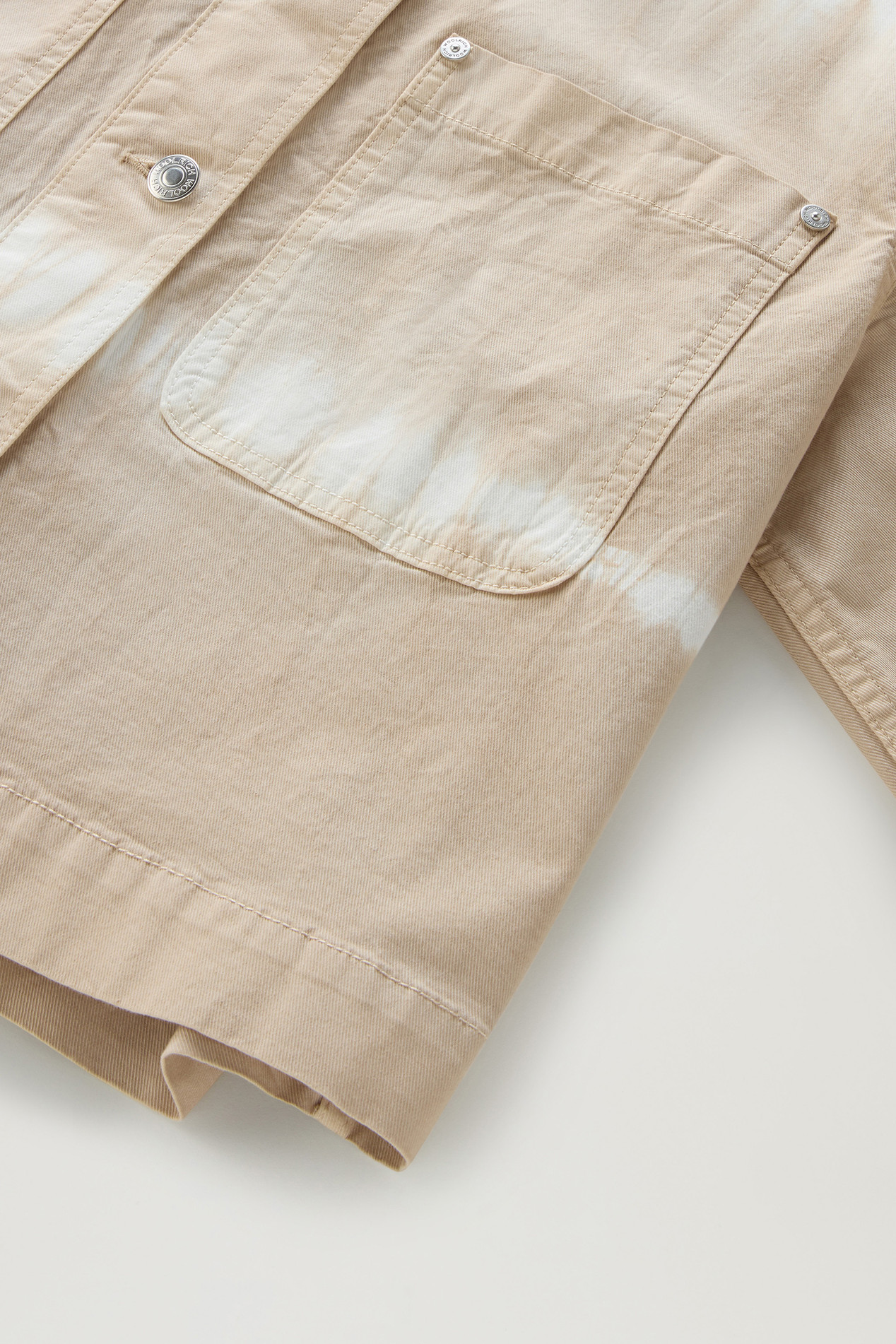 Tie Dye Overshirt in Stretch Cotton Twill Beige photo 3 | Woolrich