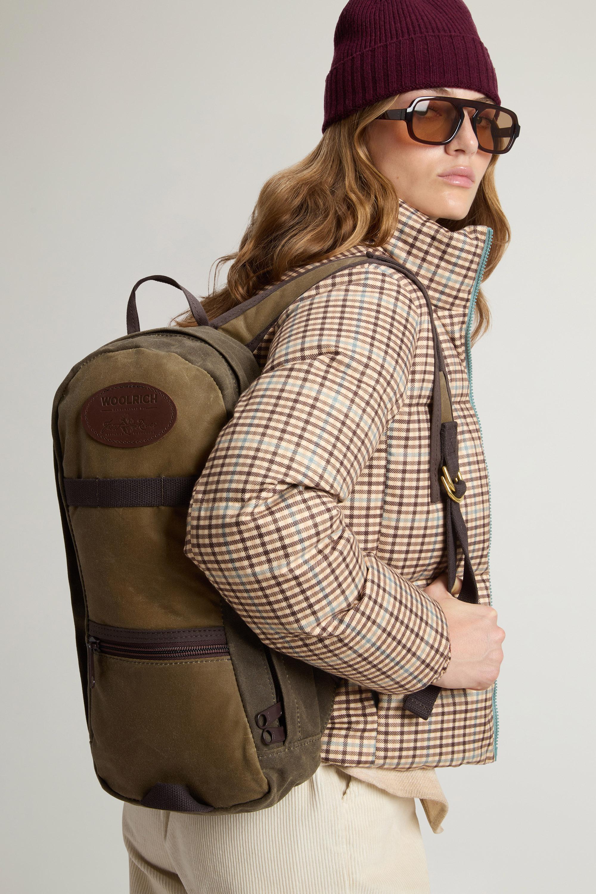 High Falls Backpack in Waxed Pure Cotton Green photo 8 | Woolrich