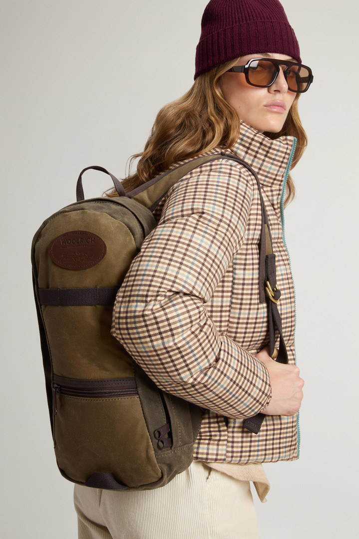 High Falls Backpack in Waxed Pure Cotton Green photo 8 | Woolrich
