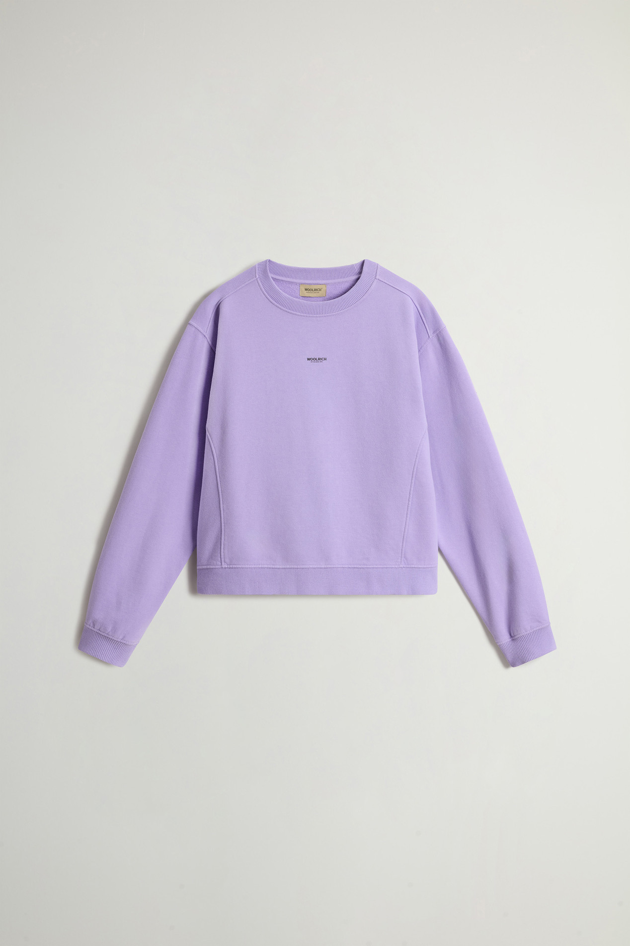 Crewneck Sweatshirt in Pure Cotton with Embroidered Logo Purple photo 5 | Woolrich