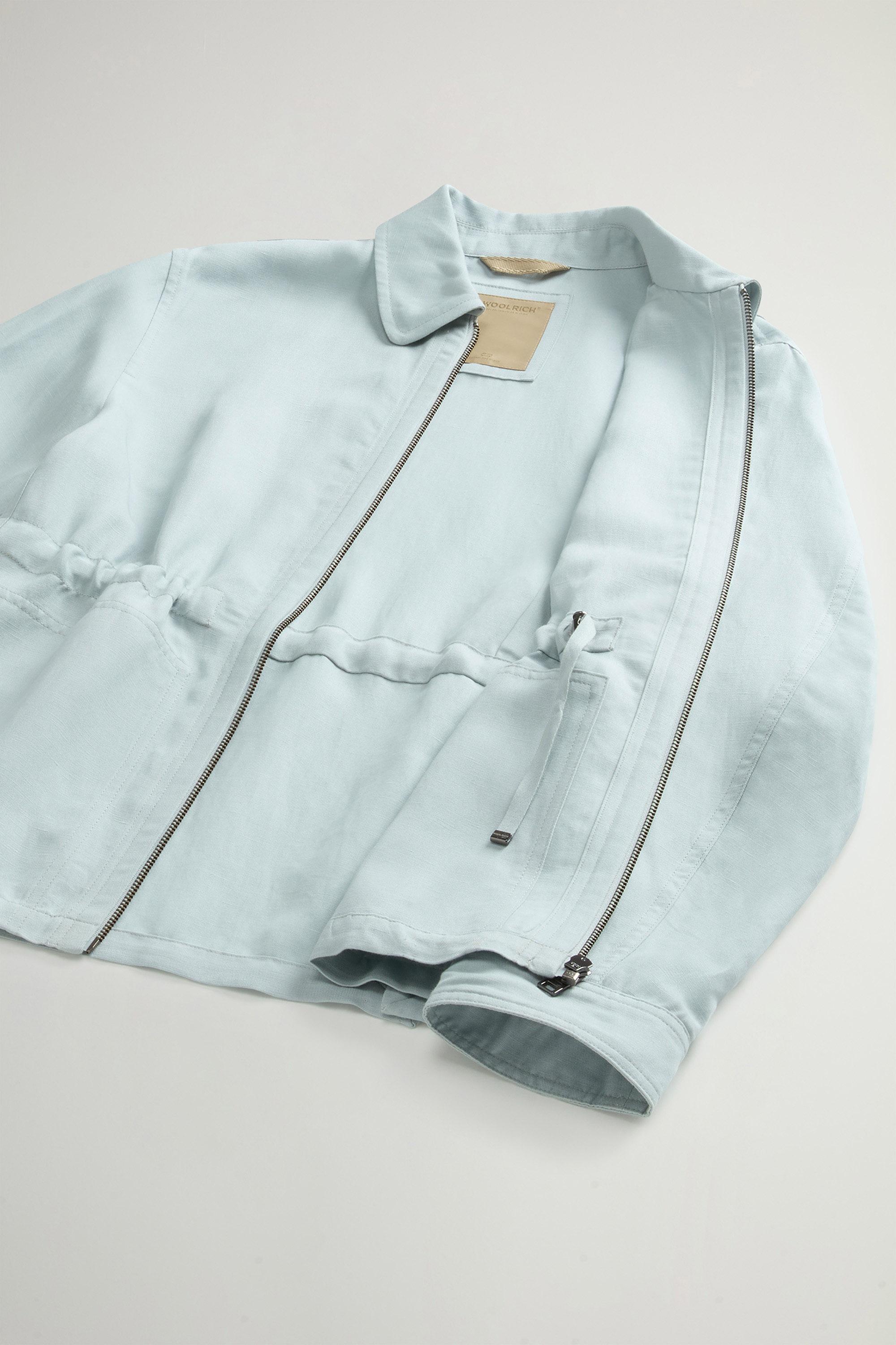 Overshirt in Linen Blend Blue photo 8 | Woolrich