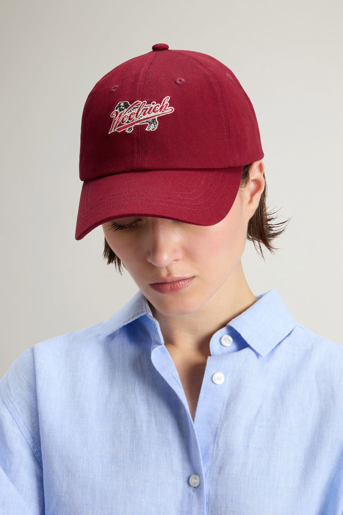 LOGO BASEBALL CAP Burgundy photo 4 | Woolrich