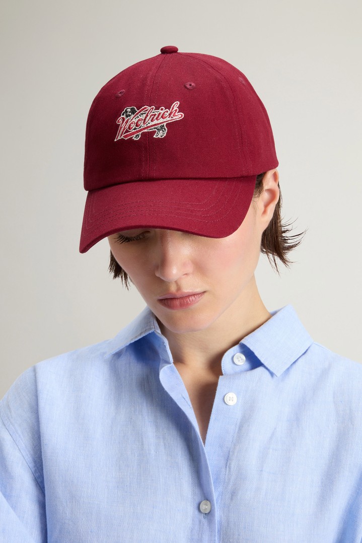 LOGO BASEBALL CAP Burgundy photo 4 | Woolrich