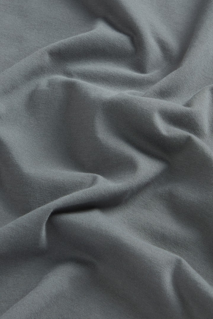T-Shirt in Pure Cotton with Logo Gray photo 7 | Woolrich