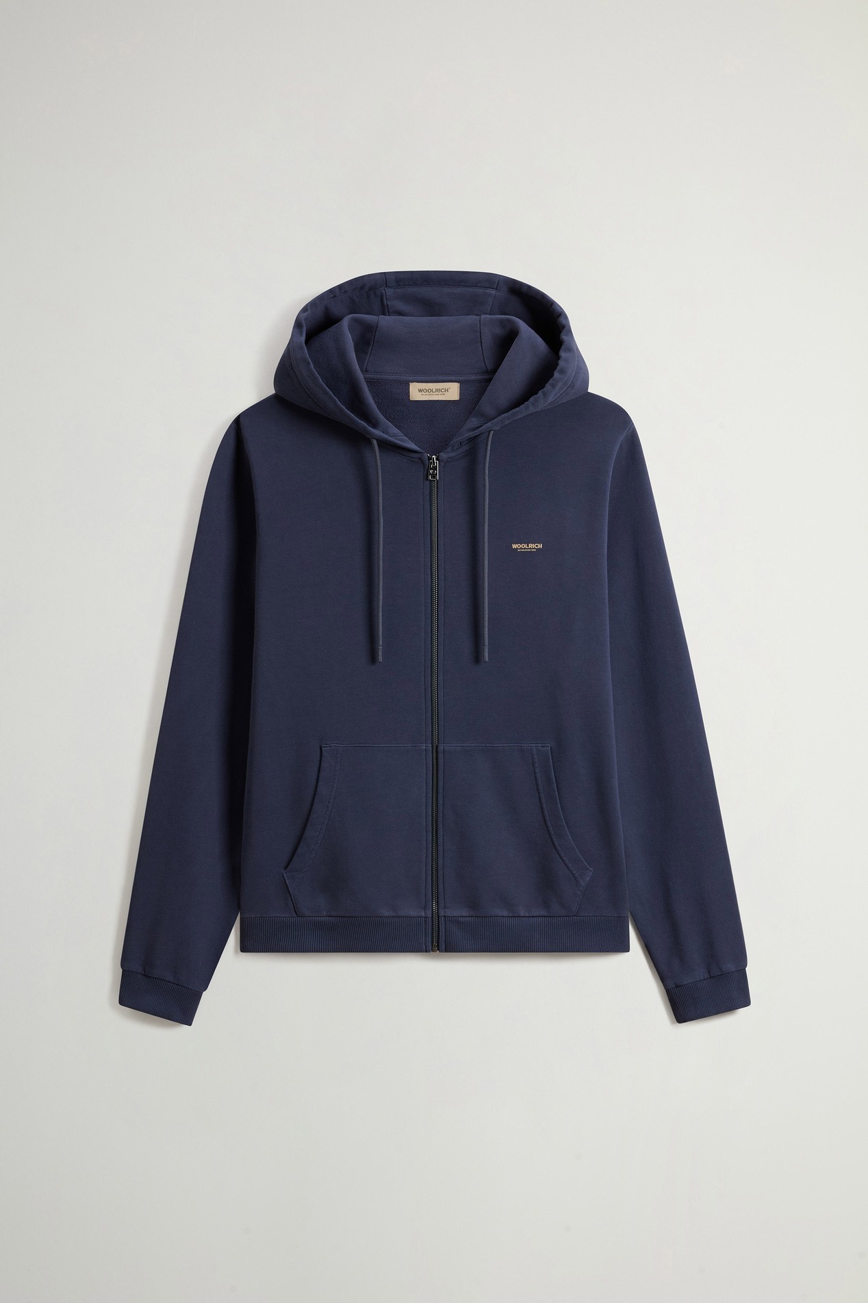 Garment-Dyed Hoodie in Pure Cotton Blue photo 1 | Woolrich