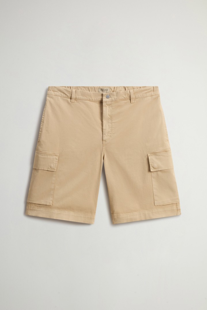COTTON TWILL CARGO SHORT GD Beige photo 3 | Woolrich
