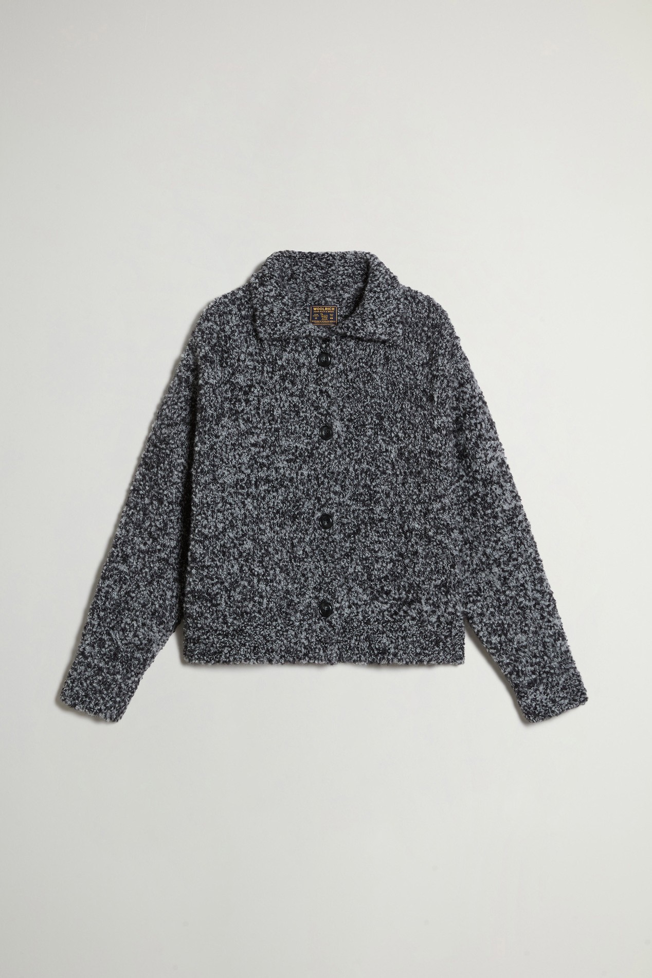 3GG BOUCLE CARDIGAN Black photo 1 | Woolrich