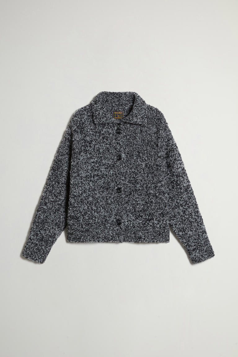 Vest van bouclé van scheerwol- en alpacamix Zwart photo 1 | Woolrich