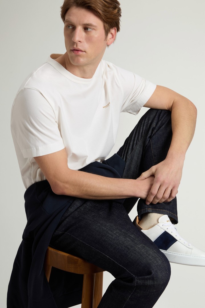 COTTON LOGO T-SHIRT White photo 4 | Woolrich