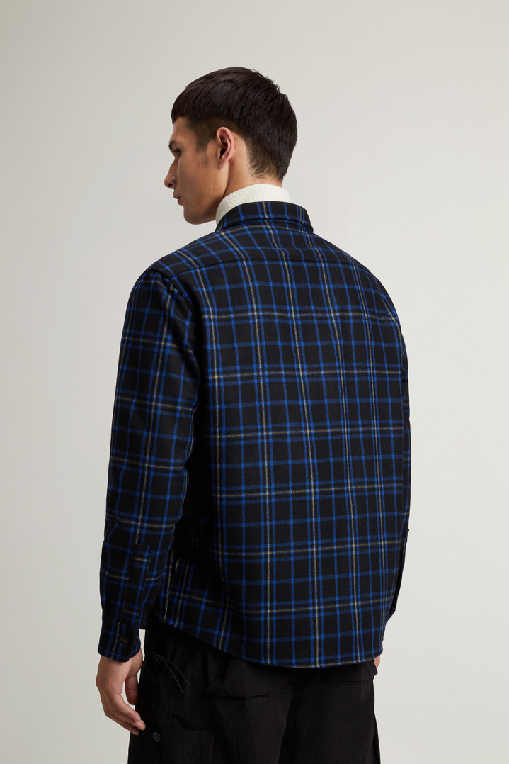 Wool Blend Oxbow Flannel Overshirt - Made in USA Blue photo 3 | Woolrich