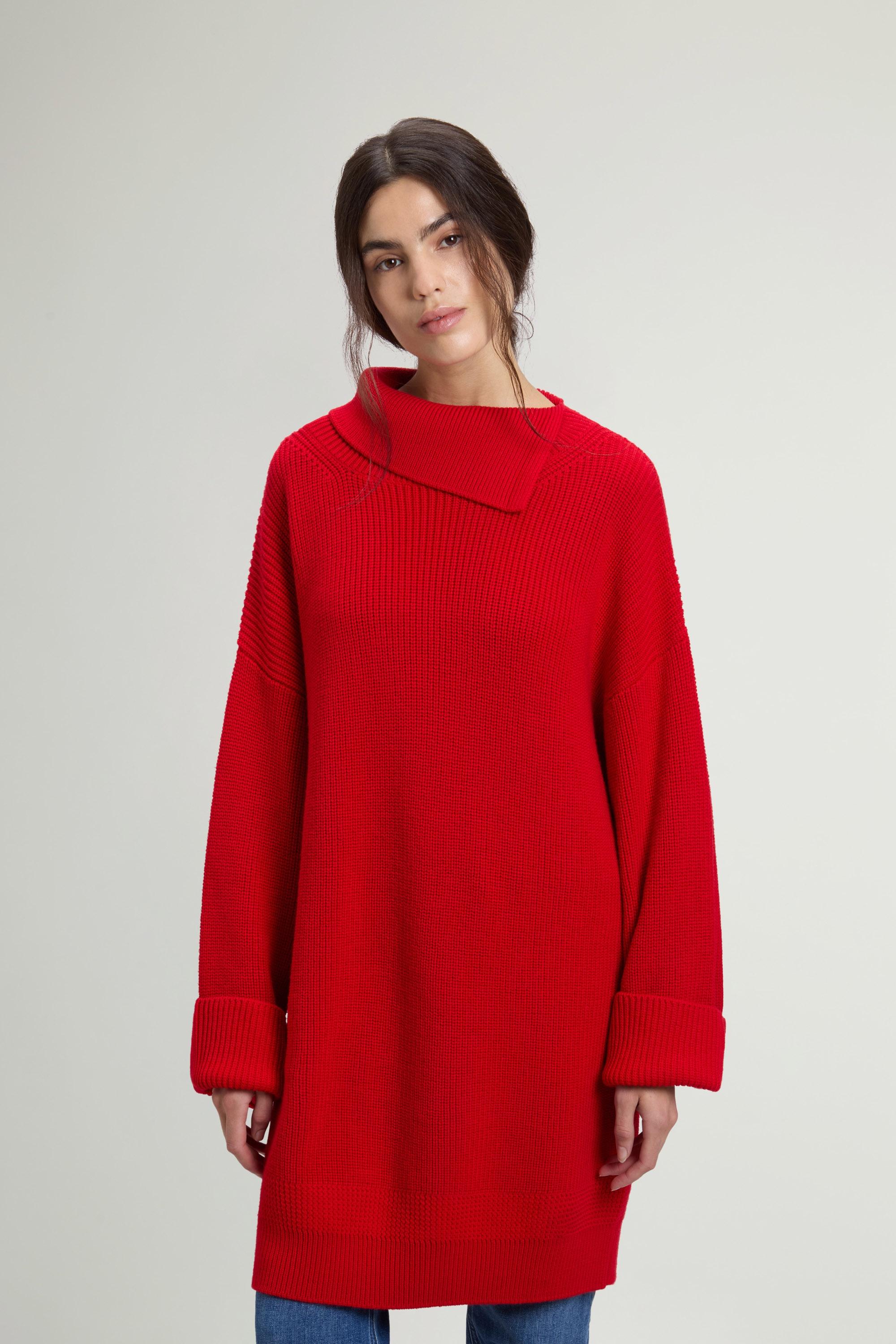 Turtleneck Sweater in Pure Merino Virgin Wool Red photo 1 | Woolrich