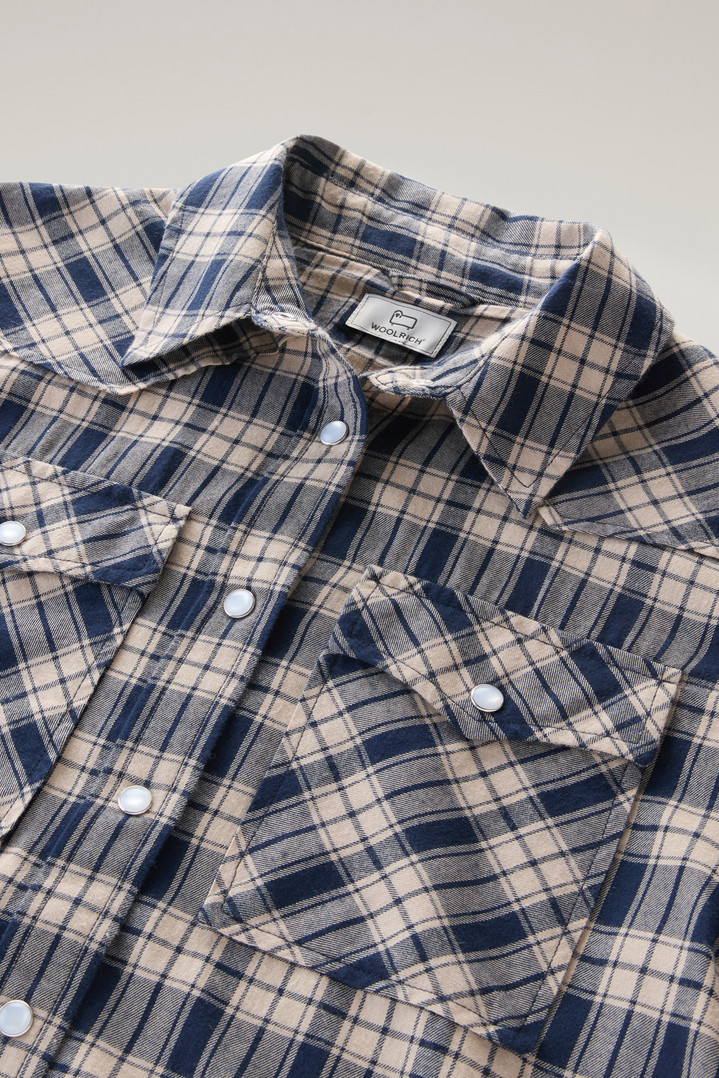 Light Flannel Check Shirt Blue photo 2 | Woolrich