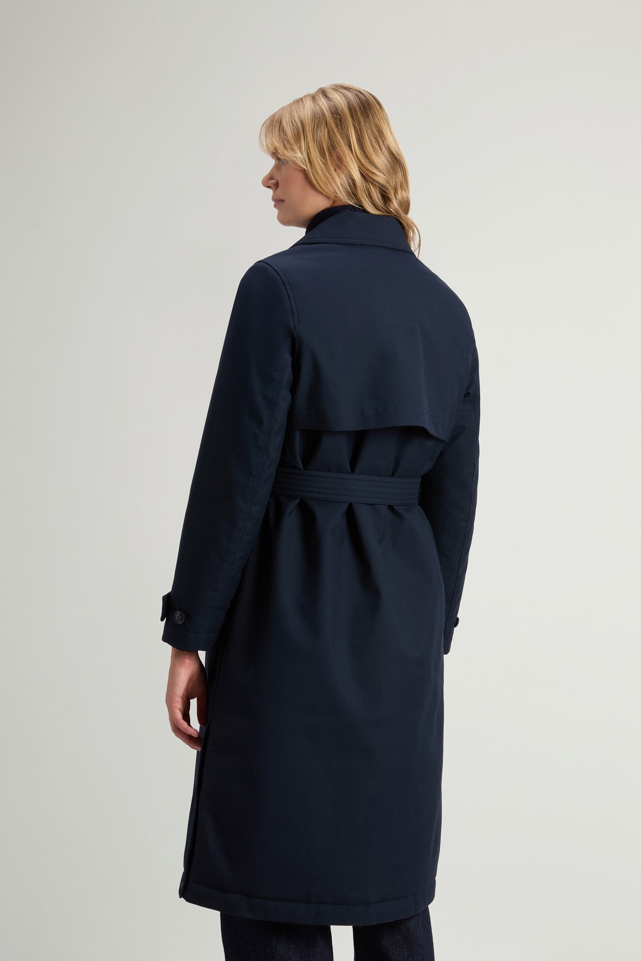 Trench Coat in Wool-Blend Gabardine Blue photo 3 | Woolrich