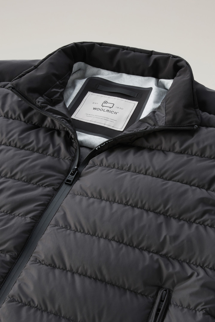 Bering Tech Lightweight Hybrid Down Jacket in Microfibre Black photo 2 | Woolrich