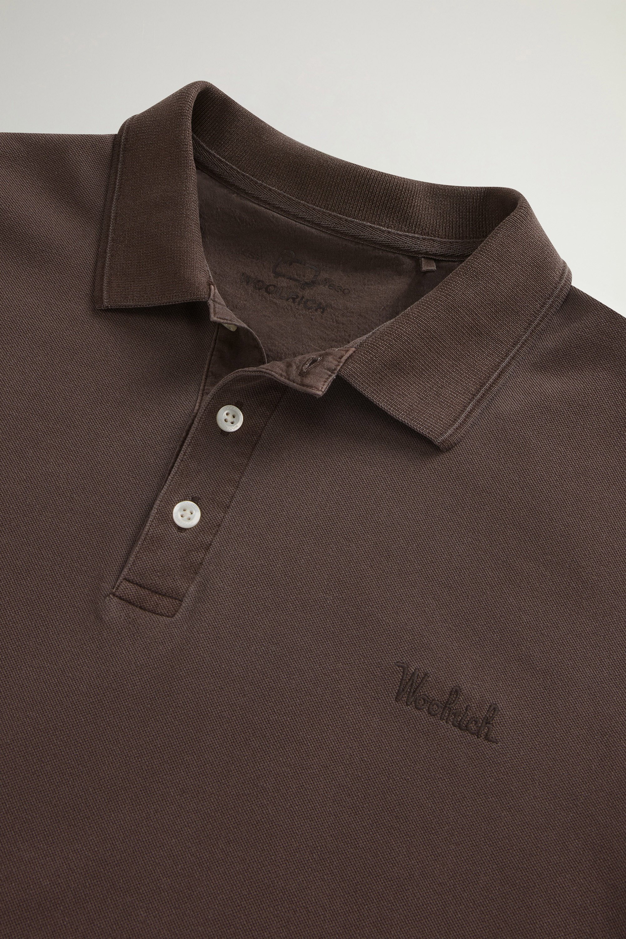 Mackinack Polo teint en pièce en sergé de coton stretch Marron photo 6 | Woolrich