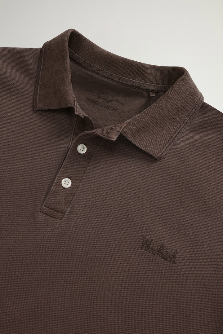 Mackinack Polo teint en pièce en sergé de coton stretch Marron photo 6 | Woolrich