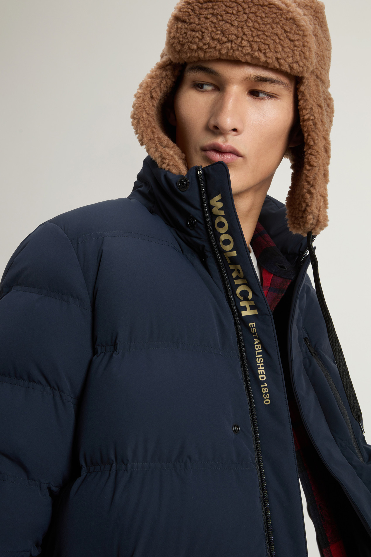 MATT STRETCH LONG PUFFER Blue photo 4 | Woolrich