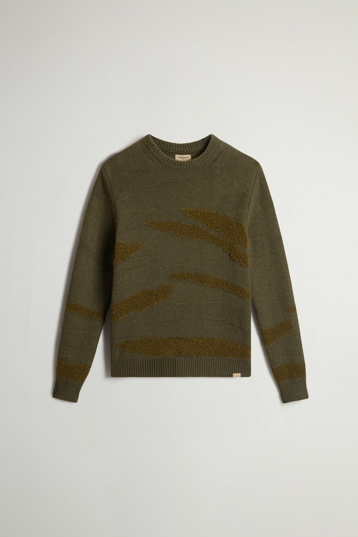 Wool-Blend Crewneck Sweater Green photo 5 | Woolrich