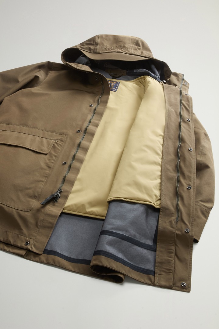 Officer 3-in-1 Waterproof Coat in Three-Layered Ramar Cloth Green photo 5 | Woolrich