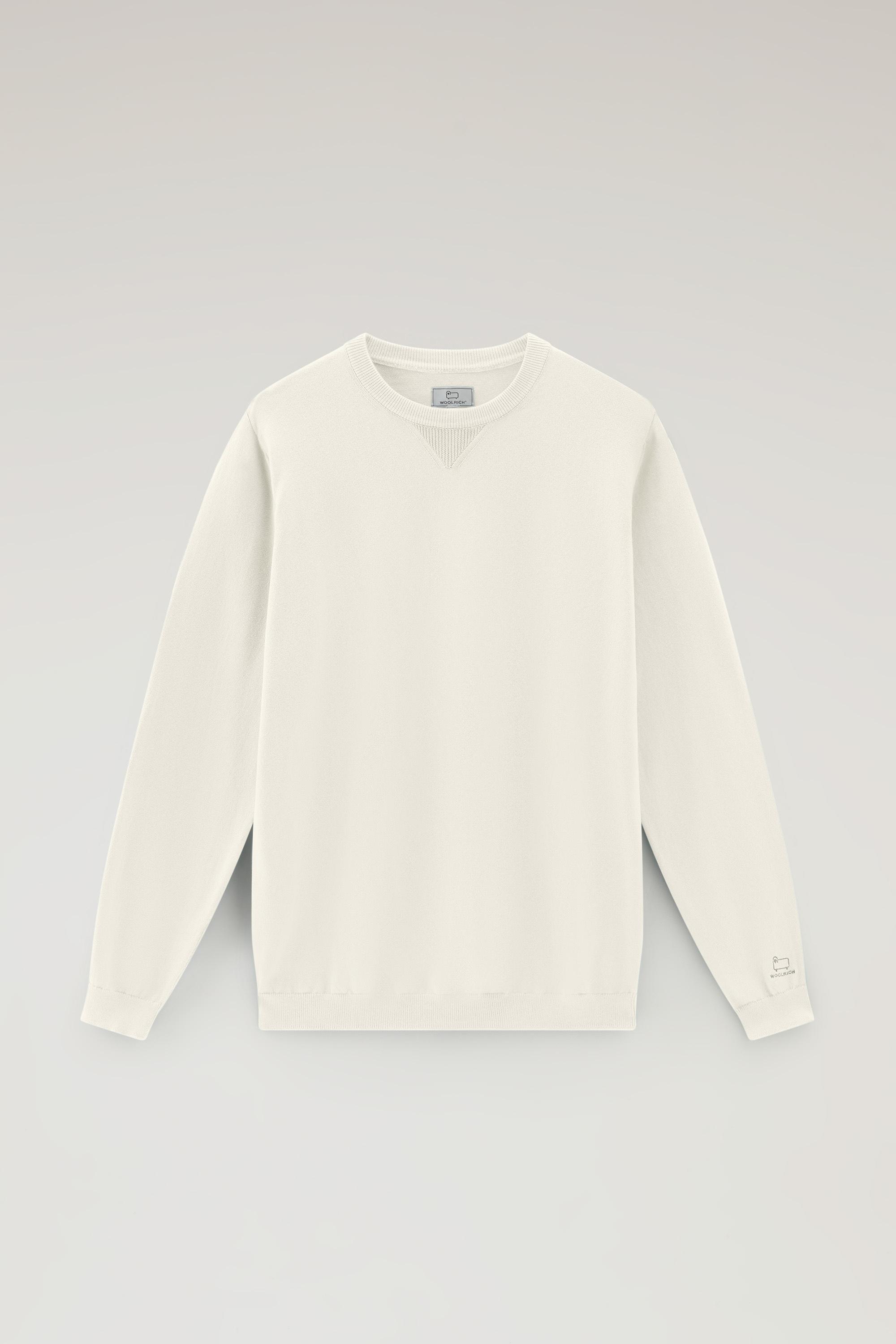 Pure Cotton Crewneck Sweater White photo 1 | Woolrich
