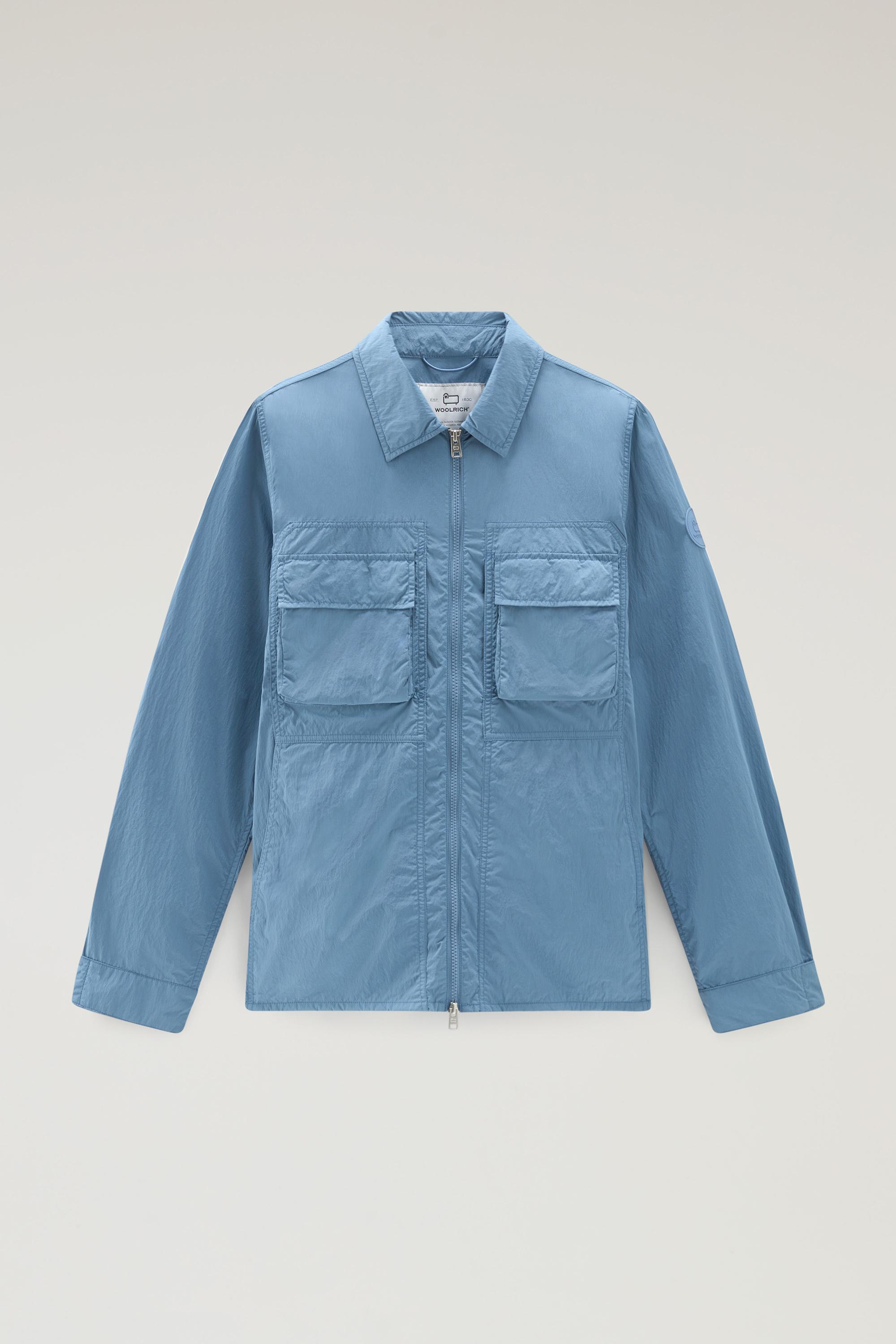 Overshirt in Crinkle Nylon Blue photo 1 | Woolrich
