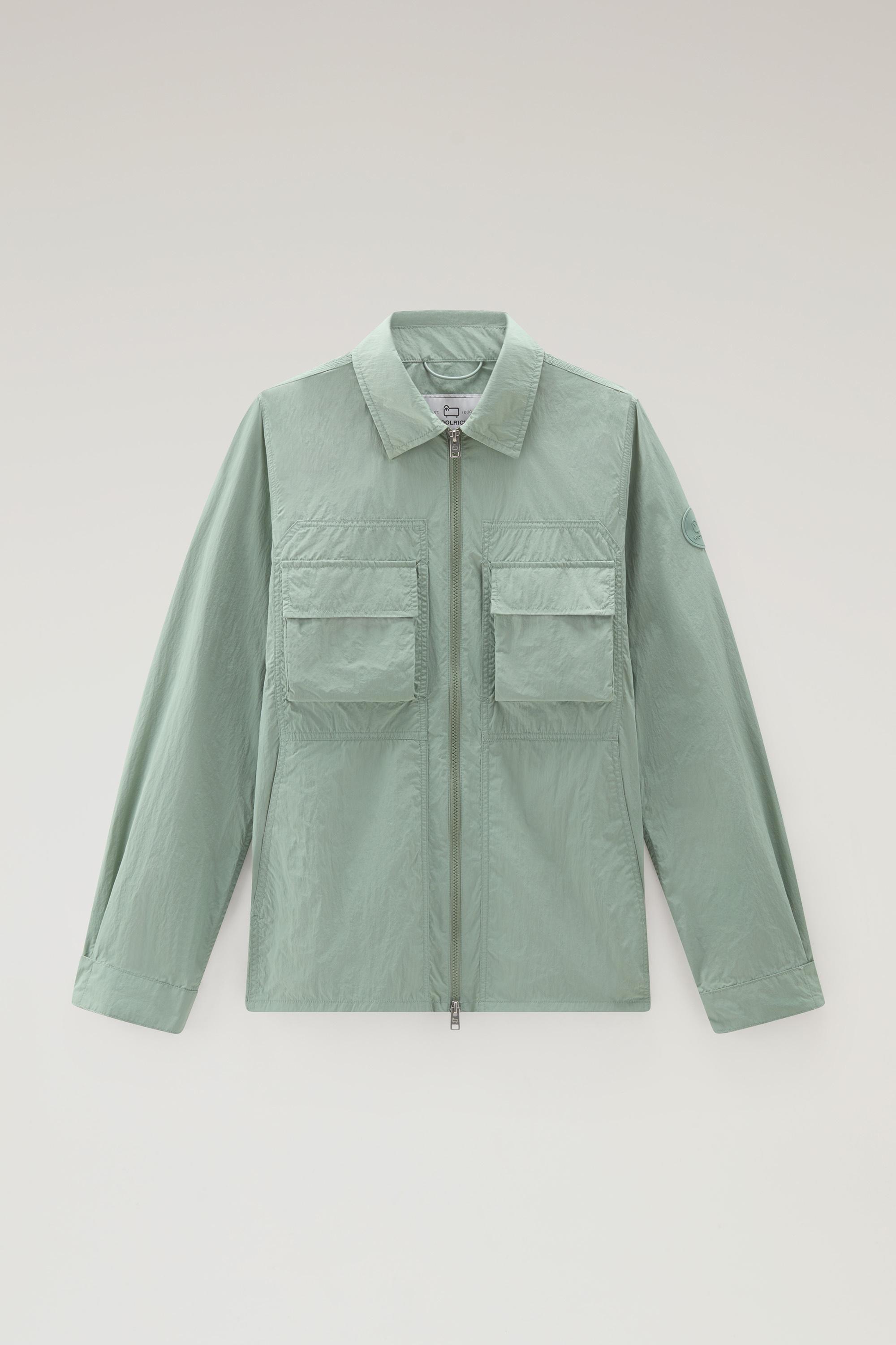 Overshirt in Crinkle Nylon Green photo 1 | Woolrich