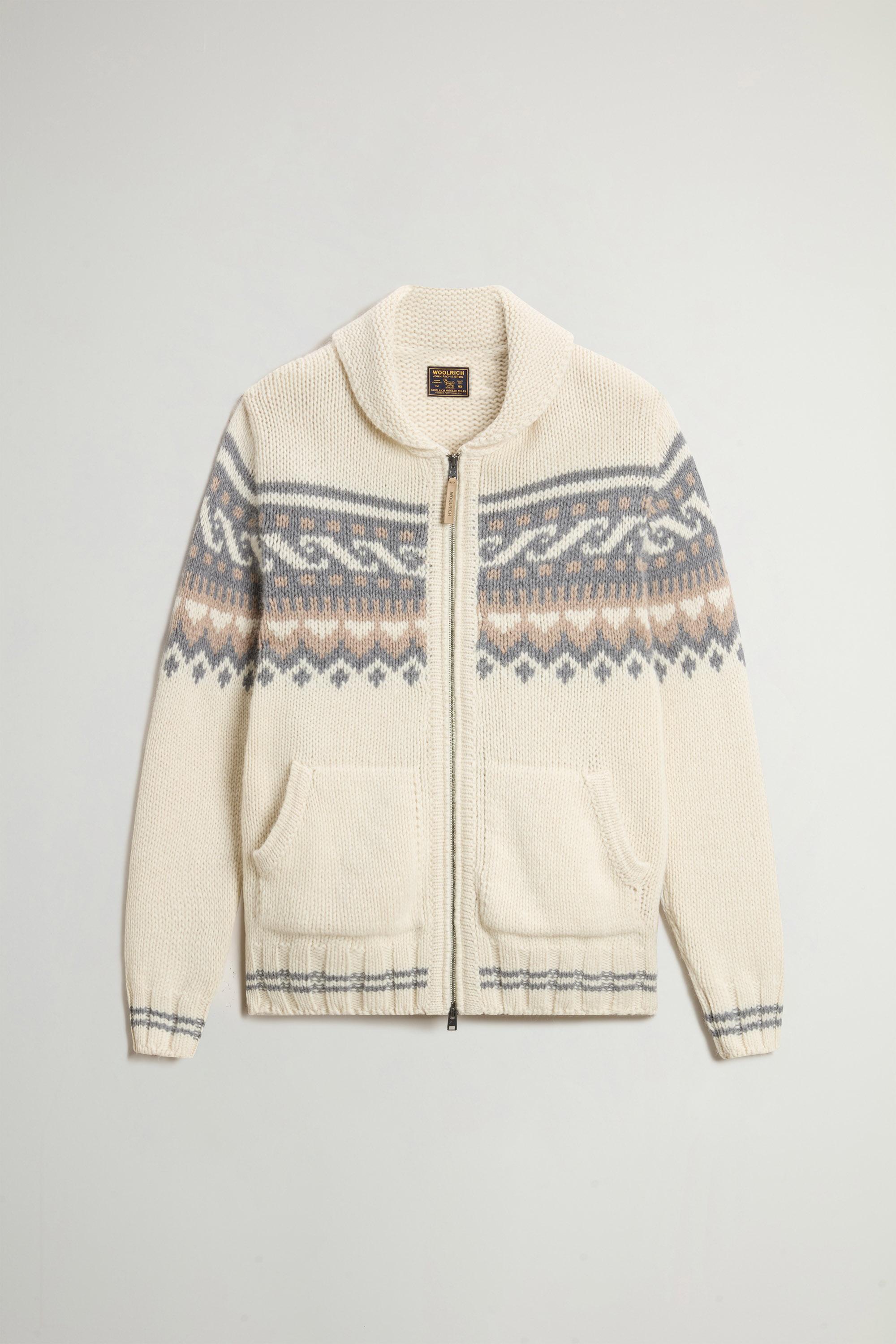 LAMBSWOOL MOHAIR CARDIGAN GG4 White photo 5 | Woolrich