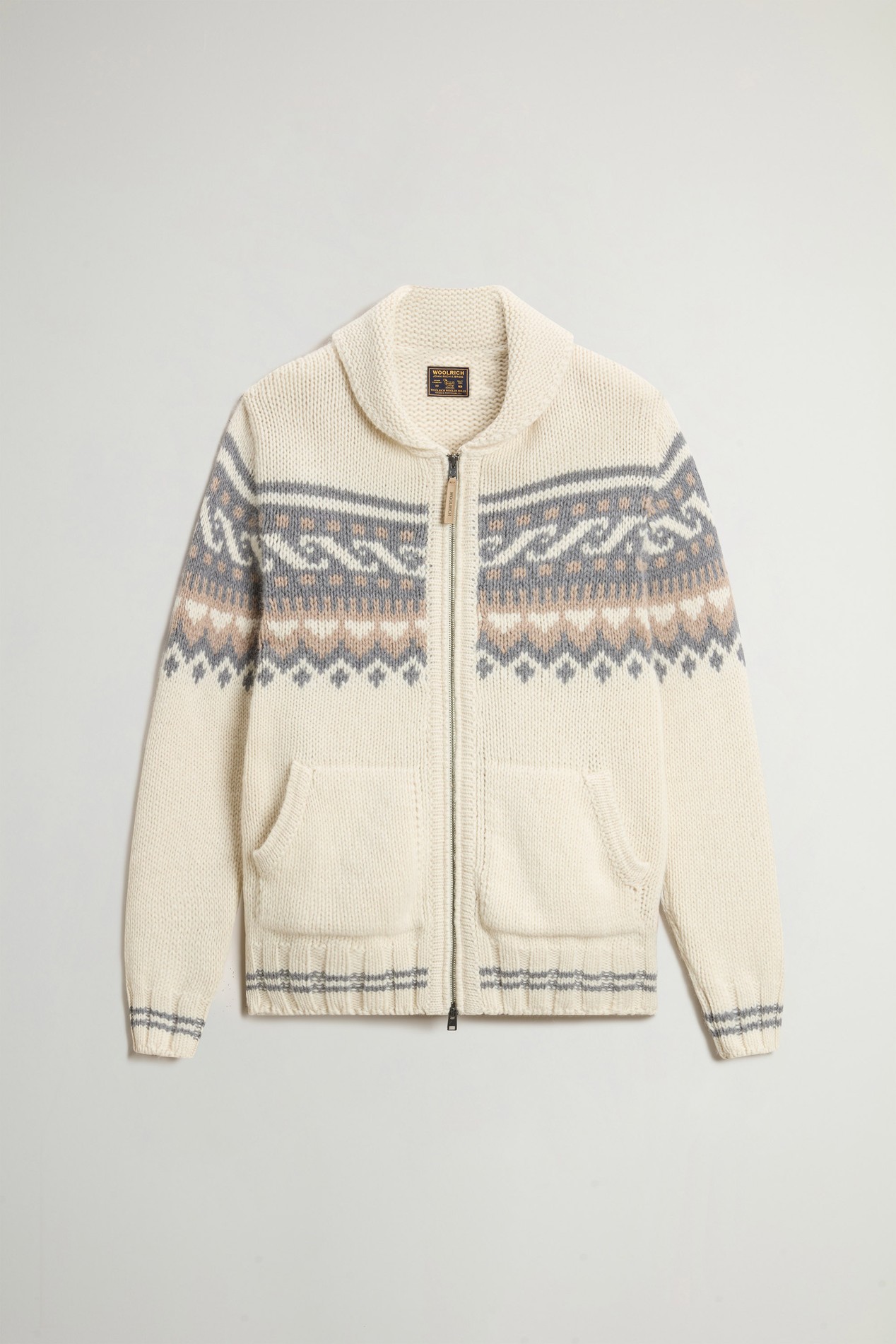LAMBSWOOL MOHAIR CARDIGAN GG4 White photo 5 | Woolrich