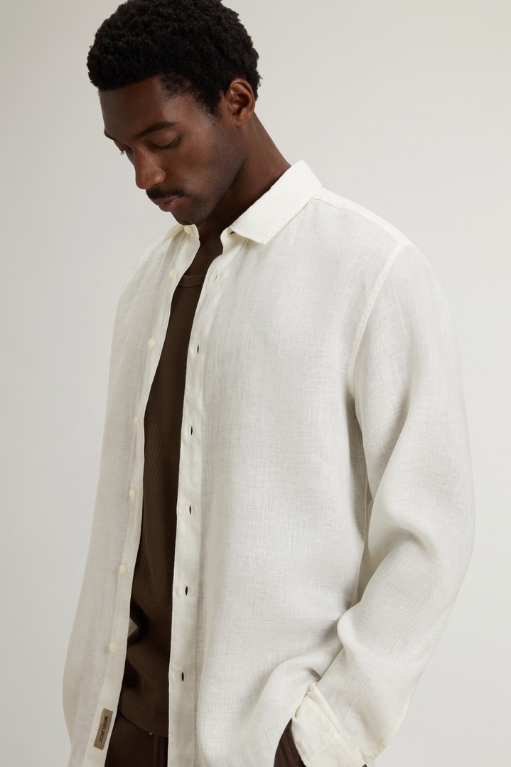 LINEN SHIRT White photo 4 | Woolrich