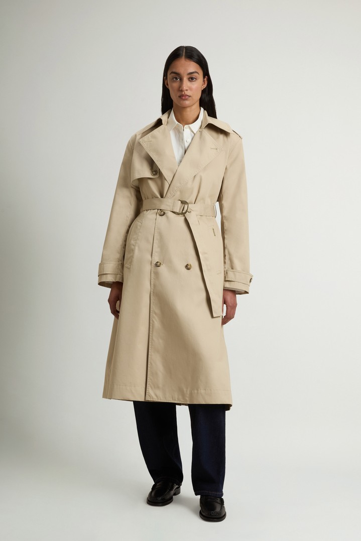 Trench Coat in Pure Cotton Beige photo 1 | Woolrich