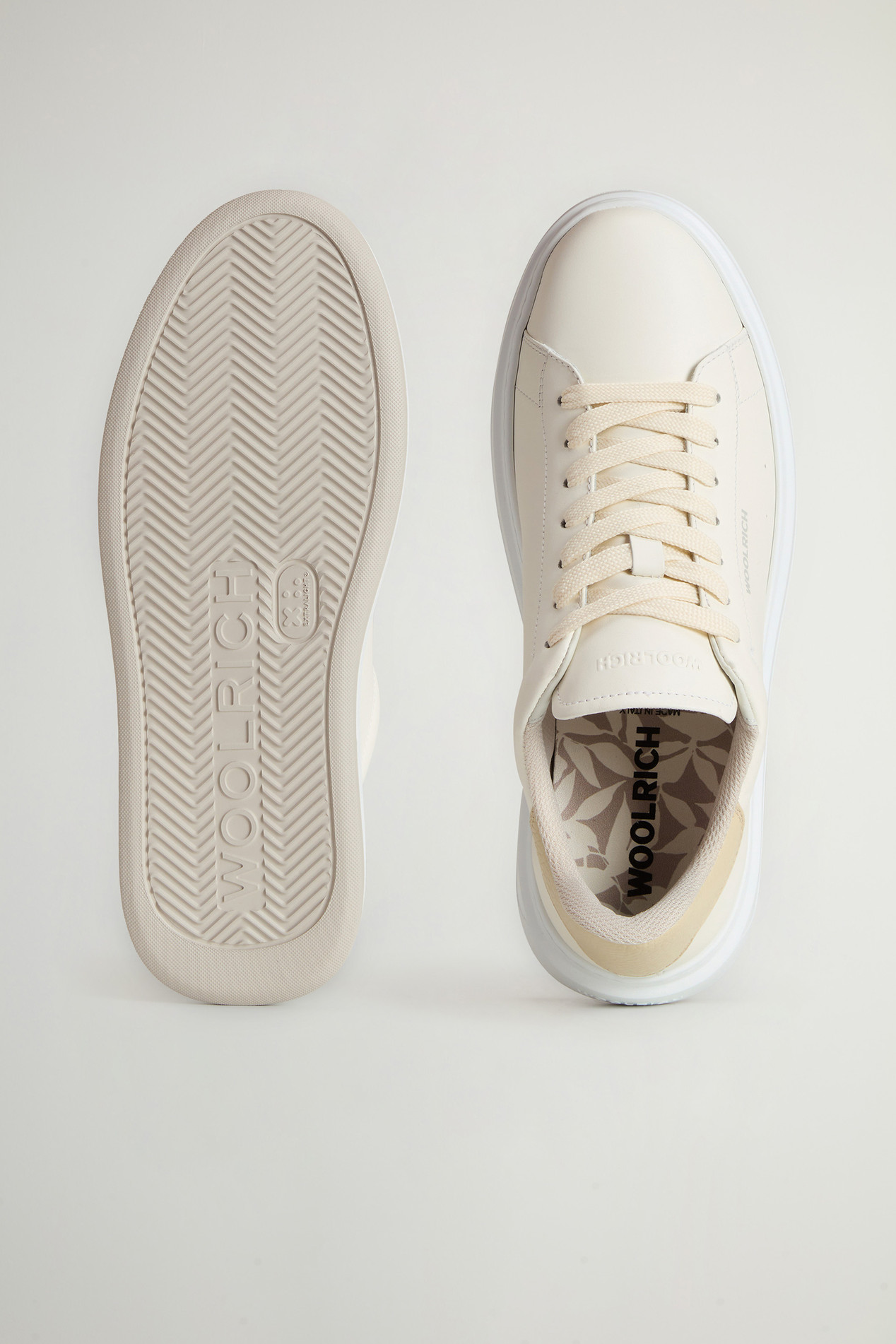 Arrow Sneakers in Leather Beige photo 4 | Woolrich